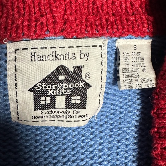 Storybook Knits Western Sweater Jacket Small/Medium Vintage Rodeo Knit Cardigan - Picture 5 of 8